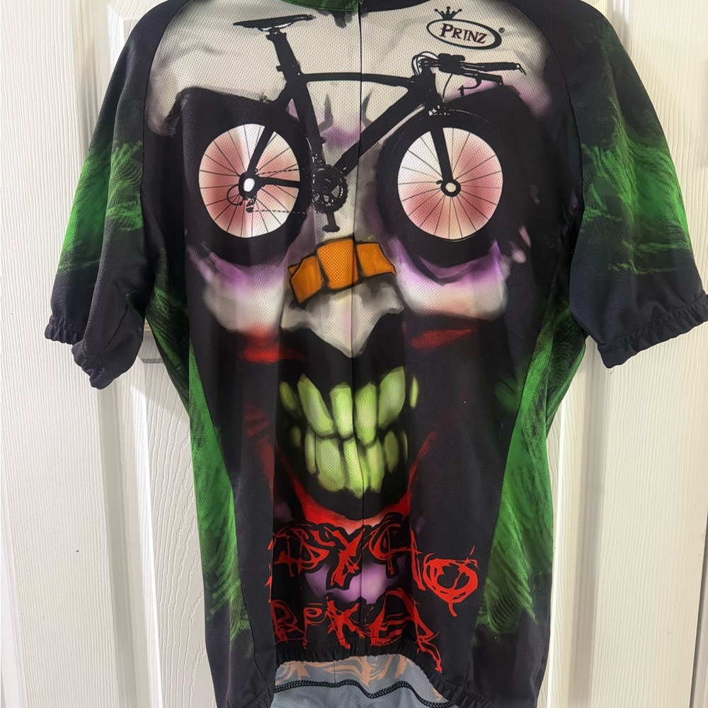 Prinz Men's Psycho Biker Jersey - Black and Green